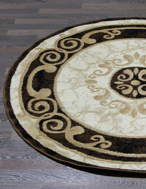 Ковер D045 - CREAM-BROWN - Круг