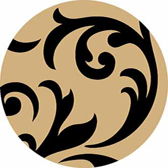 Ковер D129 - BEIGE-BLACK - Круг