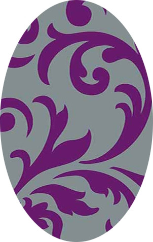 Ковер D129 - GRAY-VIOLET - Овал