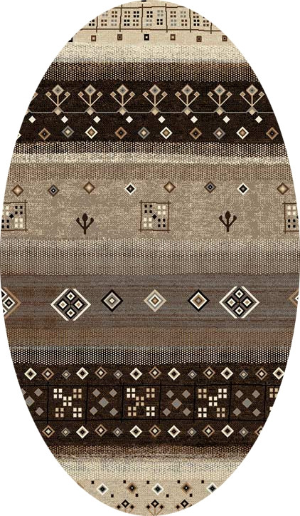 Ковер D442 - GRAY-BEIGE - Овал