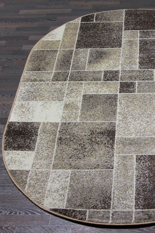 Ковер D447 - GRAY-BEIGE - Овал