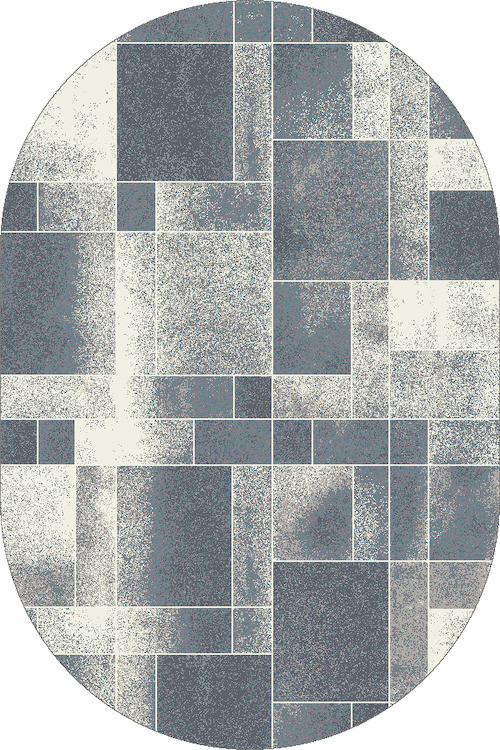 Ковер D447 - GRAY-BLUE 2 - Овал