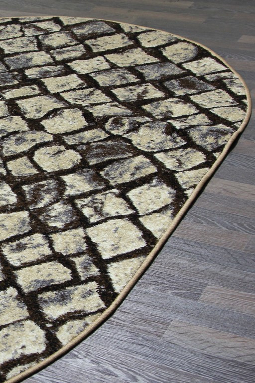 Ковер D455 - GRAY-BEIGE - Овал
