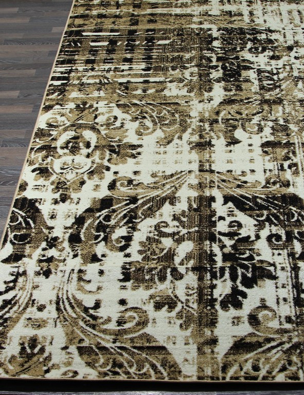 Ковер D458 - BEIGE-BLACK - Прямоугольник