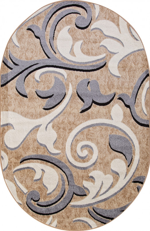 Ковер D538 - MUSTARD-GRAY - Овал