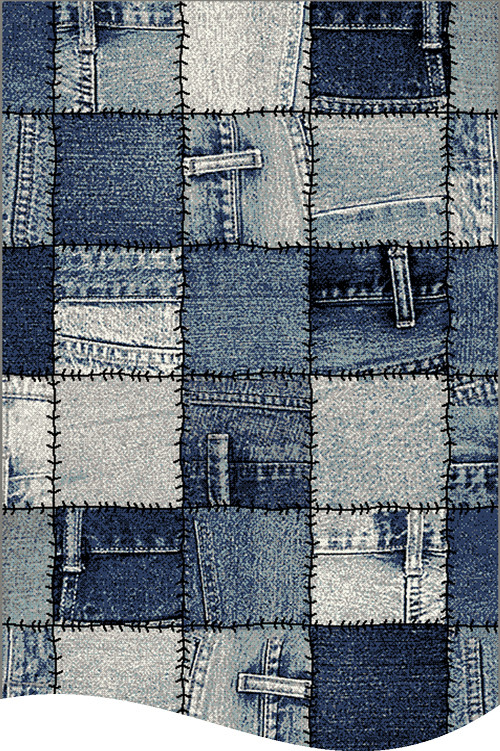 Ковер D552 - BLUE - Дорожка
