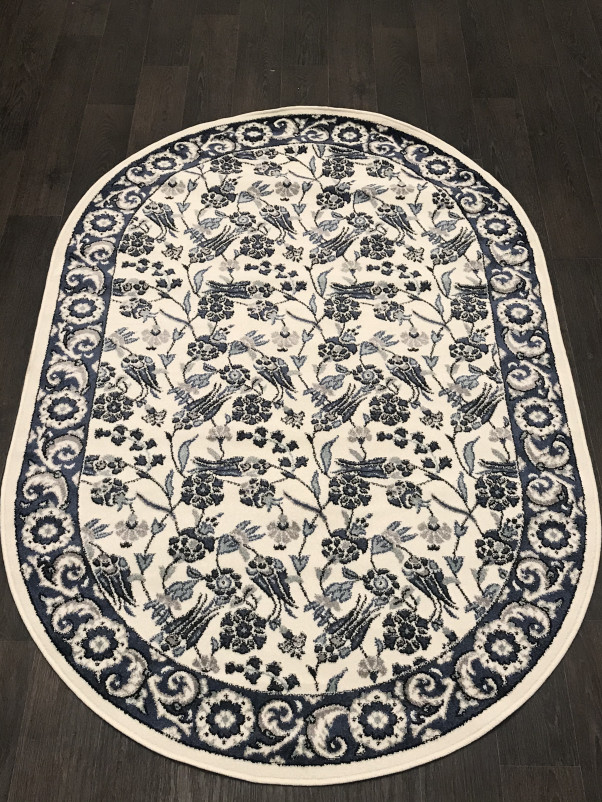 Ковер D555 - GRAY-BLUE - Овал