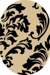 Ковер V812 - BEIGE-BLACK - Овал