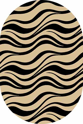 Ковер V817 - BEIGE-BLACK - Овал