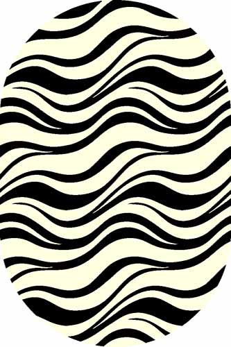 Ковер V817 - L.CREAM-BLACK - Овал