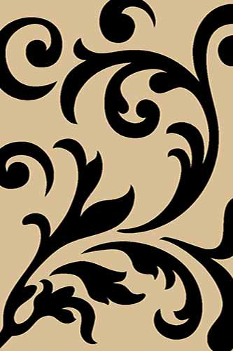 Ковер d129 - BEIGE-BLACK - Прямоугольник
