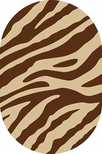 Ковер d130 - BEIGE-BROWN - Овал