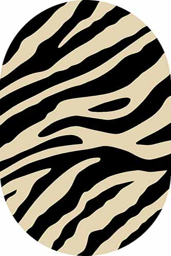 Ковер d130 - CREAM-BLACK - Овал