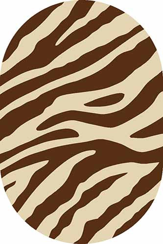 Ковер d130 - CREAM-BROWN - Овал