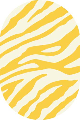 Ковер d130 - YELLOW-CREAM - Овал