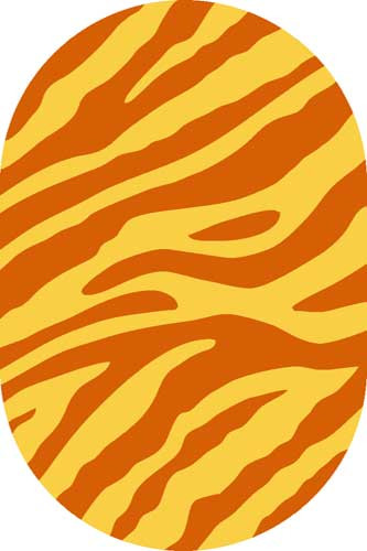 Ковер d130 - YELLOW-ORANGE - Овал