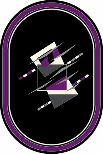 Ковер mrt8 - BLACK-VIOLET - Овал