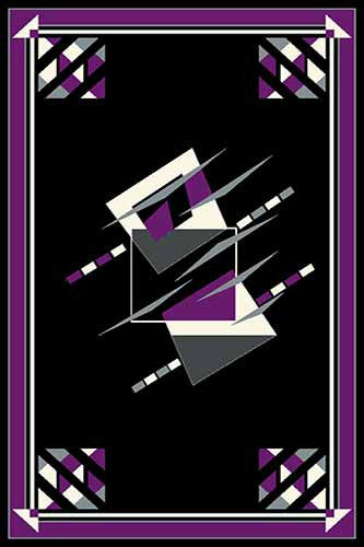 Ковер mrt8 - BLACK-VIOLET - Прямоугольник
