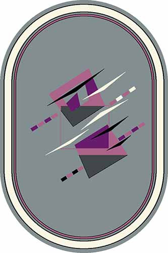 Ковер mrt8 - GRAY-LILAC - Овал