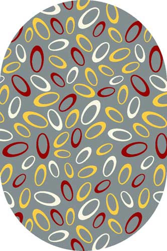 Ковер P838 - GRAY-MULTICOLOR - Овал