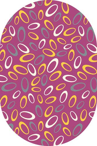 Ковер P838 - PINK-GRAY - Овал