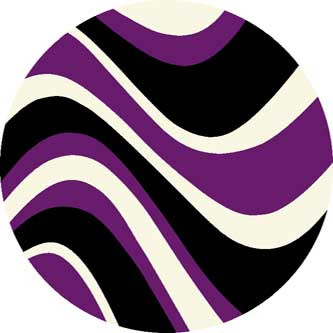 Ковер v802 - BLACK-VIOLET - Круг