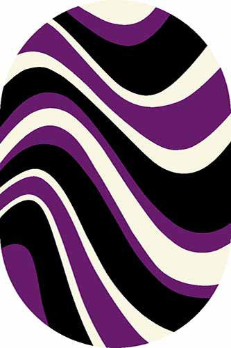 Ковер v802 - BLACK-VIOLET - Овал