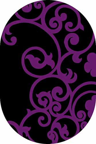 Ковер v805 - BLACK-VIOLET - Овал