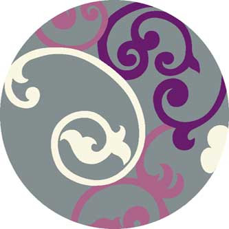 Ковер v805 - GRAY-LILAC - Круг