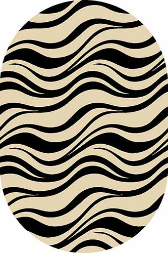Ковер v817 - CREAM-BLACK - Овал
