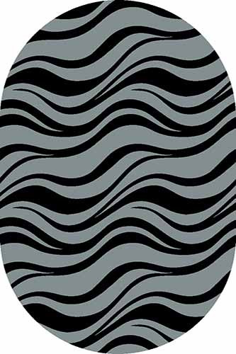 Ковер v817 - GRAY-BLACK - Овал