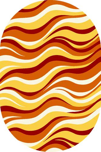 Ковер v817 - ORANGE-YELLOW - Овал