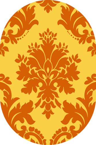 Ковер V834 - YELLOW-ORANGE - Овал