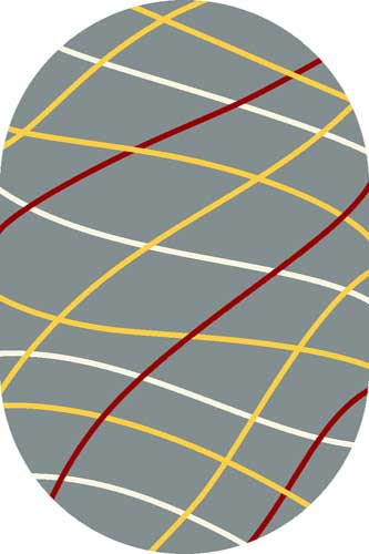 Ковер V852 - GRAY-MULTICOLOR - Овал