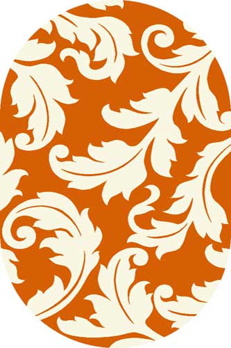 Ковер v861 - ORANGE-CREAM - Овал