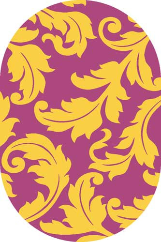 Ковер v861 - PINK-YELLOW - Овал