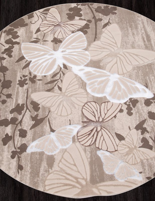 Ковер 0156LA - POLY IVORY / POLY IVORY - Круг