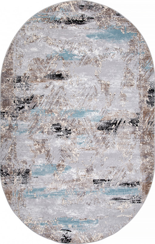 Ковер B032A - L.GREY SHRINK / LIHGT GREY - Овал