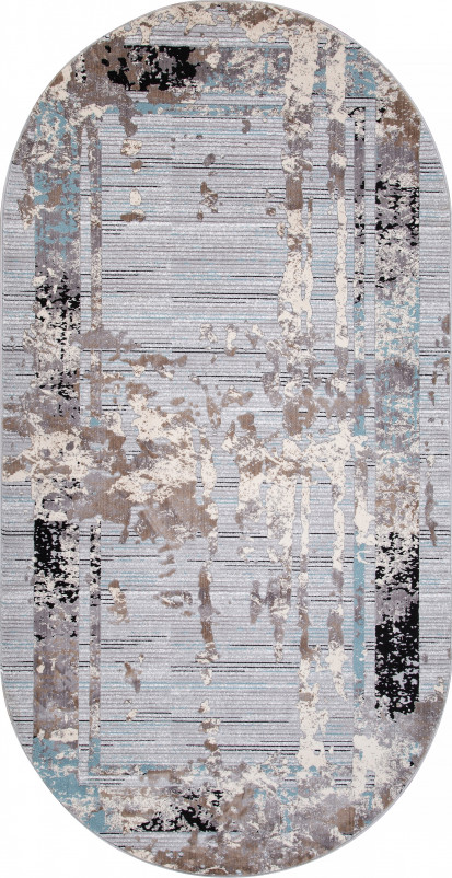 Ковер B034A - L.GREY SHRINK / LIHGT GREY - Овал