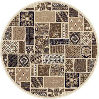 Ковер d243 - CREAM-BROWN - Круг
