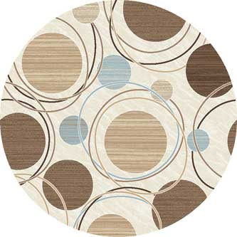 Ковер D301 - CREAM-BROWN - Круг