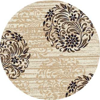 Ковер d303 - CREAM-BROWN - Круг