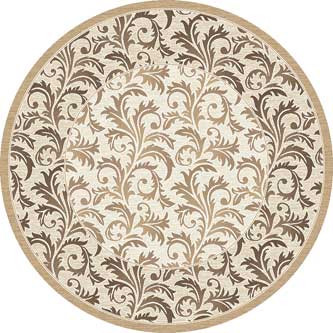 Ковер d327 - CREAM-BROWN - Круг