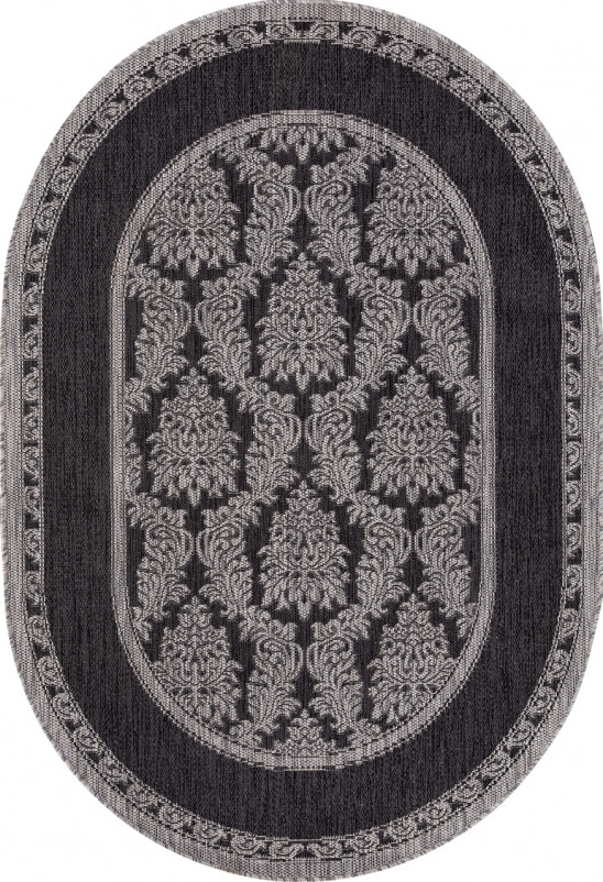 Ковер S001 - BLACK-GRAY - Овал