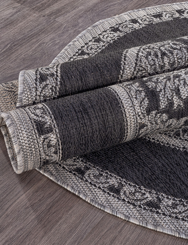 Ковер S001 - BLACK-GRAY - Овал