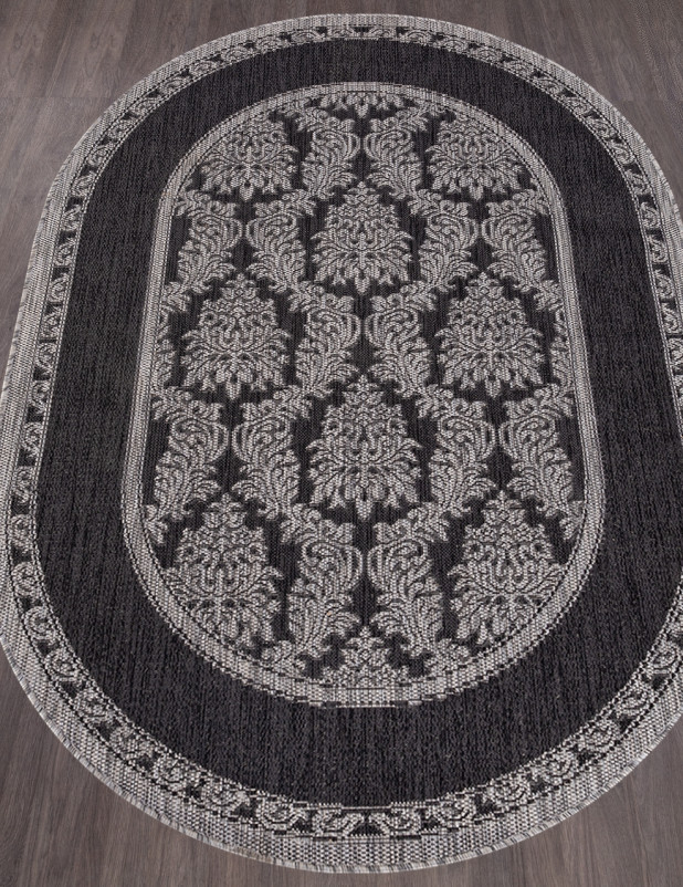 Ковер S001 - BLACK-GRAY - Овал