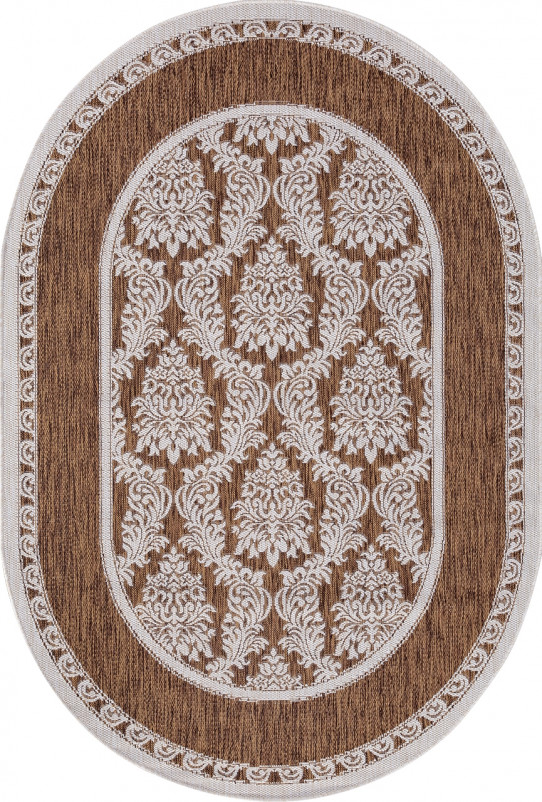 Ковер S001 - BROWN-CREAM - Овал