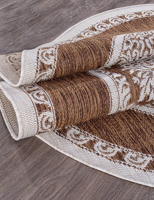 Ковер S001 - BROWN-CREAM - Овал