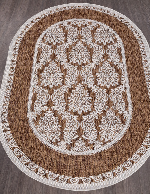 Ковер S001 - BROWN-CREAM - Овал