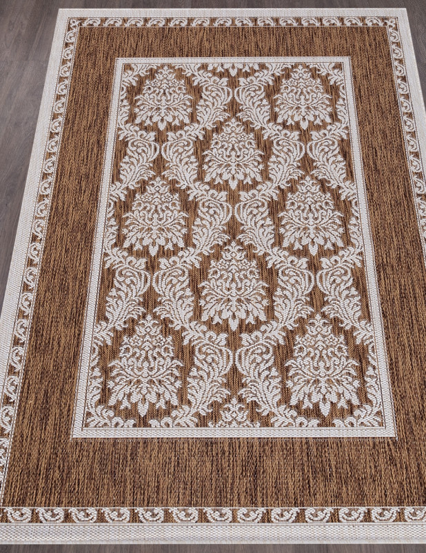 Ковер S001 - BROWN-CREAM - Прямоугольник